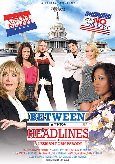 Between The Headlines: A Lesbian Porn Parody Front Cover (PG Edit)